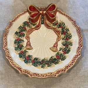 Fitz & Floyd Christmas Wreath Plate